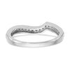 14k White Gold 1/5 carat Diamond Contoured Complete Wedding Band