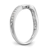 14k White Gold 1/5 carat Diamond Contoured Complete Wedding Band