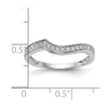 14k  White Gold 1/5 carat Lab Grown Diamond VS/SI Complete Wedding Band