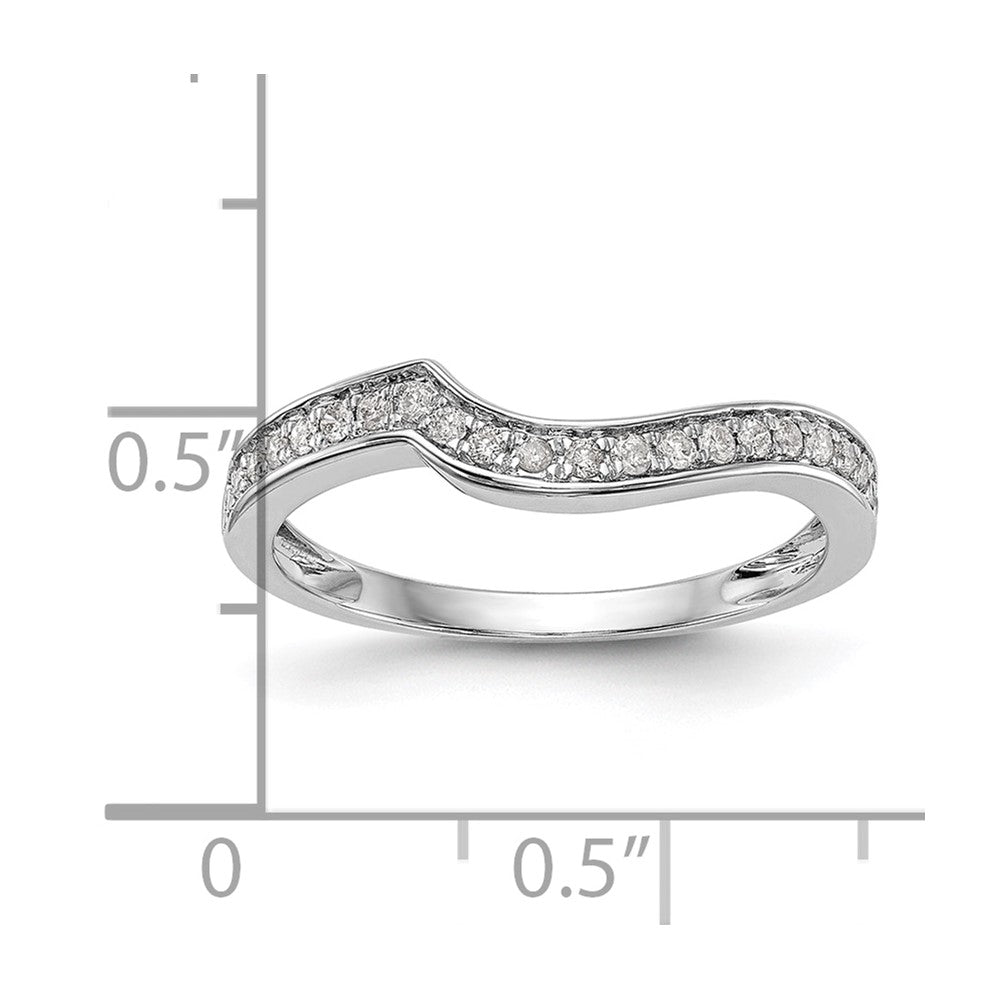 14k  White Gold 1/5 carat Lab Grown Diamond VS/SI Complete Wedding Band