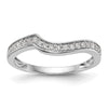 14k  White Gold 1/5 carat Lab Grown Diamond VS/SI Complete Wedding Band
