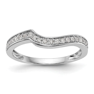 14k  White Gold 1/5 carat Lab Grown Diamond VS/SI Complete Wedding Band