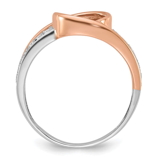 Peg Set Diamond Semi-mount By-Pass Engagement Rings