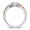 Peg Set Diamond Semi-mount By-Pass Engagement Rings