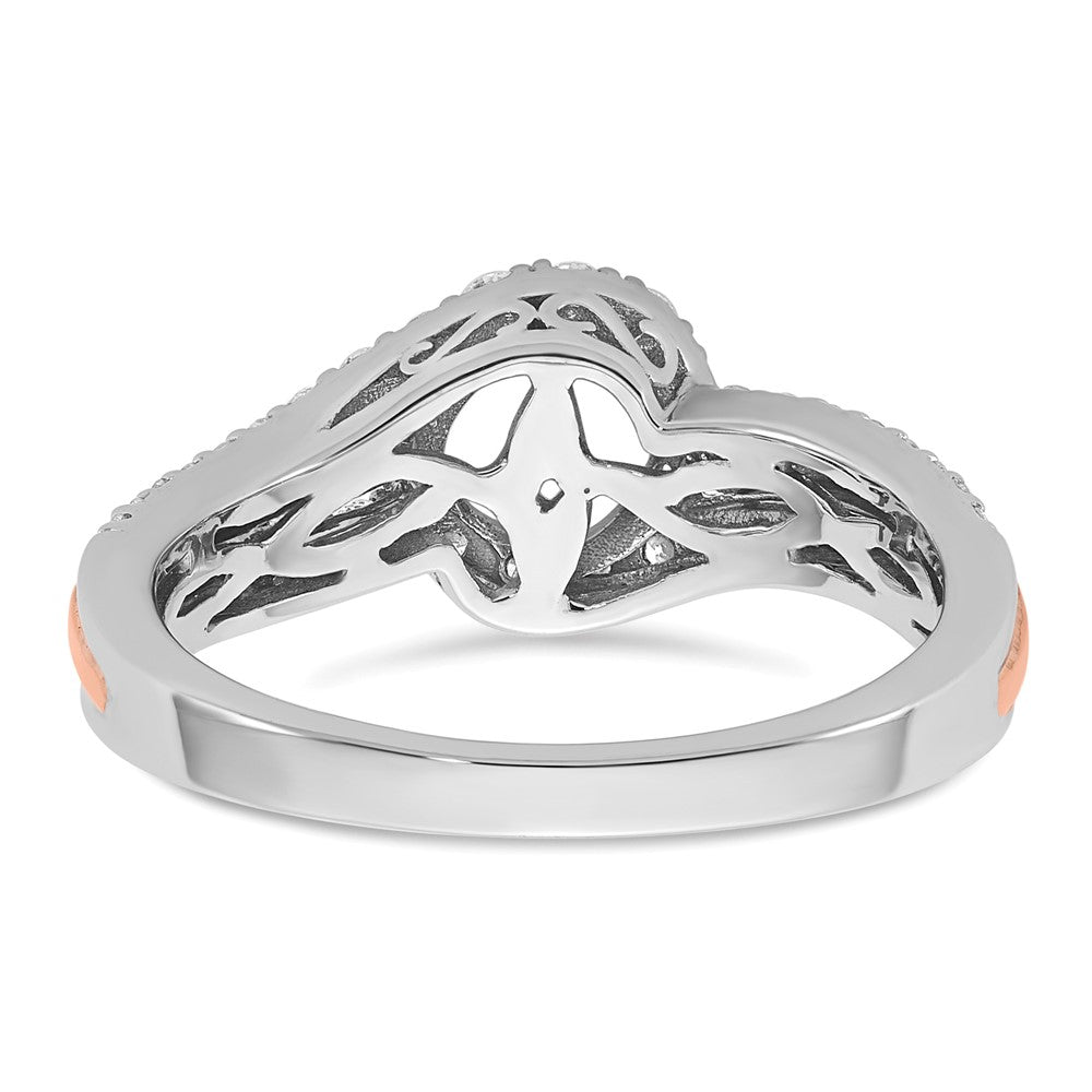 Peg Set Diamond Semi-mount By-Pass Engagement Rings