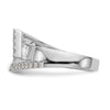 14k White Gold 1/2 carat Lab Grown Diamond VS/SI+ G+ Semi-Mount Pet Set Engagement Ring