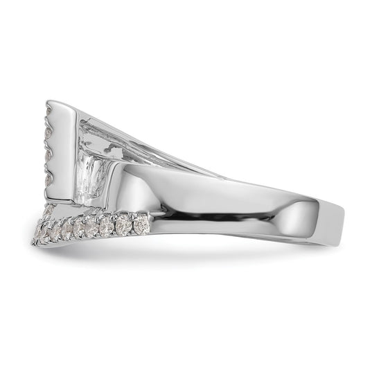 14k White Gold 1/2 carat Lab Grown Diamond VS/SI+ G+ Semi-Mount Pet Set Engagement Ring