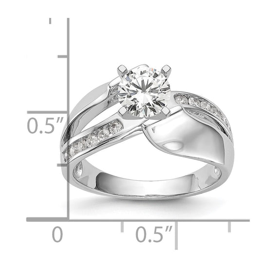 Diamond Semi-mount By-Pass Engagement Rings