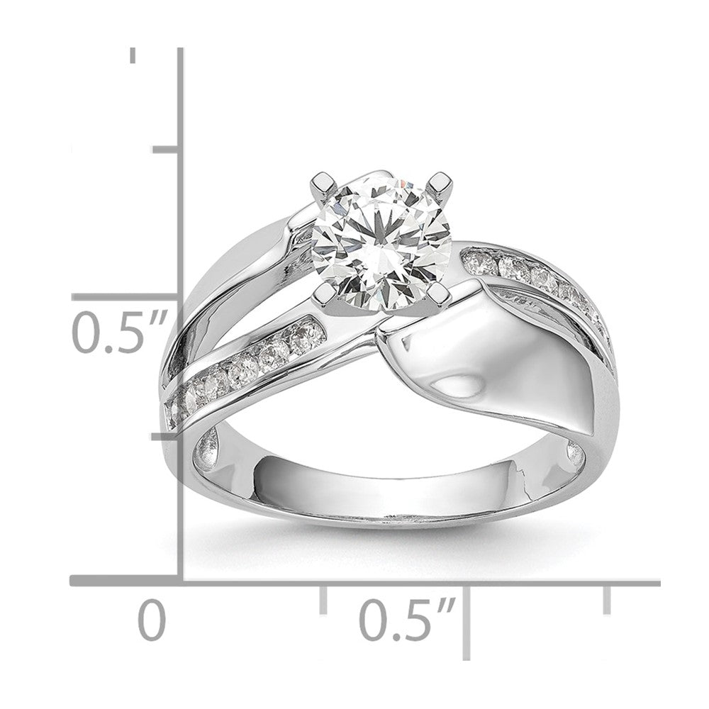 Diamond Semi-mount By-Pass Engagement Rings