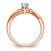 Peg Set Diamond Semi-mount By-Pass Engagement Rings