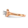 Peg Set Diamond Semi-mount By-Pass Engagement Rings