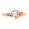 Peg Set Diamond Semi-mount By-Pass Engagement Rings