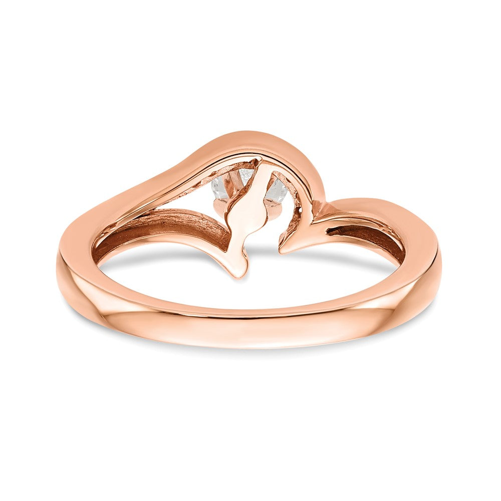 Peg Set Diamond Semi-mount By-Pass Engagement Rings