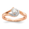 Peg Set Diamond Semi-mount By-Pass Engagement Rings