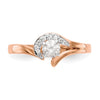 Peg Set Diamond Semi-mount By-Pass Engagement Rings