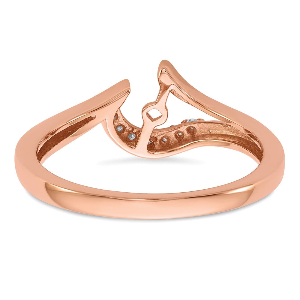 Peg Set Diamond Semi-mount By-Pass Engagement Rings