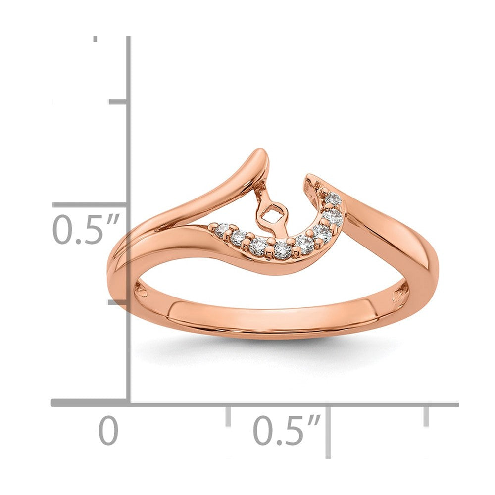 Peg Set Diamond Semi-mount By-Pass Engagement Rings