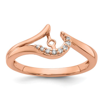 Peg Set Diamond Semi-mount By-Pass Engagement Rings