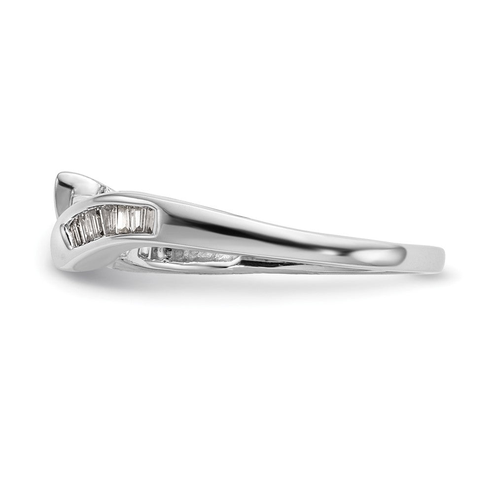 Peg Set Diamond Semi-mount By-Pass Engagement Rings
