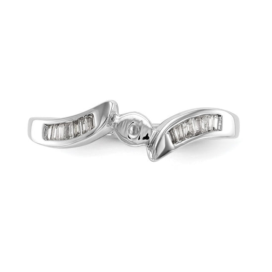 Peg Set Diamond Semi-mount By-Pass Engagement Rings