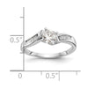 Peg Set Diamond Semi-mount By-Pass Engagement Rings