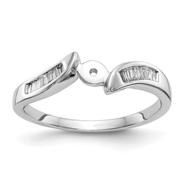 Peg Set Diamond Semi-mount By-Pass Engagement Rings