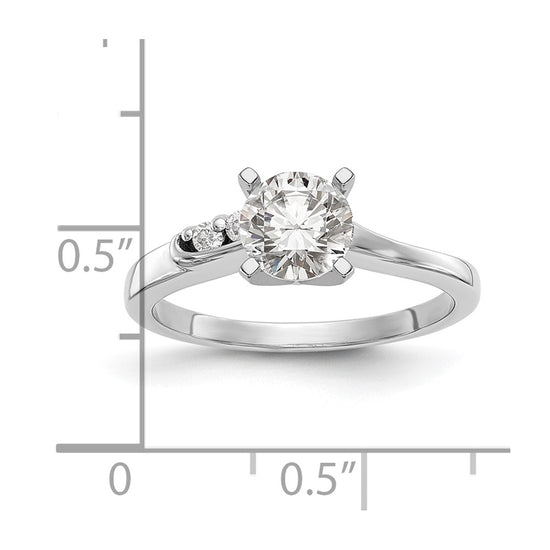 Peg Set Diamond Semi-mount By-Pass Engagement Rings