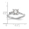 Peg Set Diamond Semi-mount By-Pass Engagement Rings