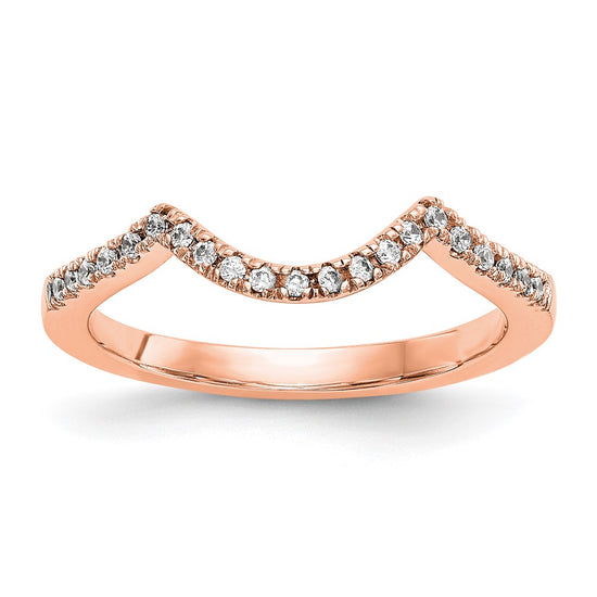 14k Rose Gold Diamond Wedding Band