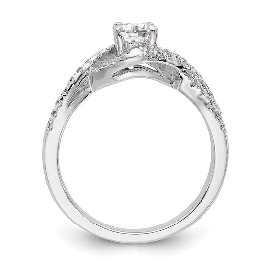 Diamond Round Semi-mount By-Pass Engagement Rings