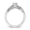 Diamond Round Semi-mount By-Pass Engagement Rings