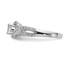 Diamond Round Semi-mount By-Pass Engagement Rings