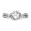Diamond Round Semi-mount By-Pass Engagement Rings
