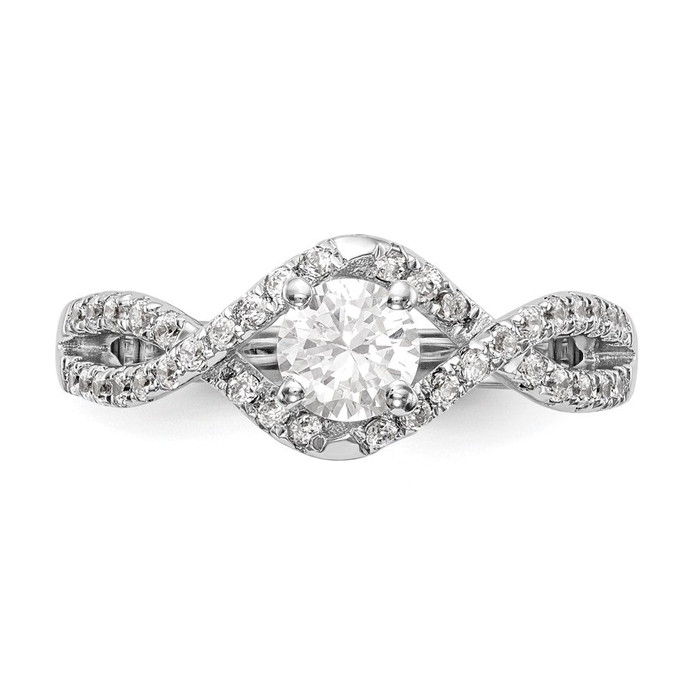 Diamond Round Semi-mount By-Pass Engagement Rings