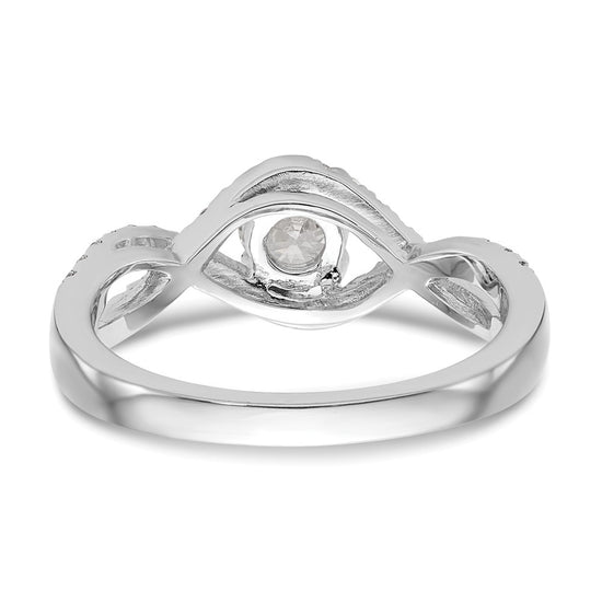 Diamond Round Semi-mount By-Pass Engagement Rings
