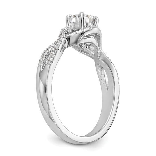 Diamond Round Semi-mount By-Pass Engagement Rings