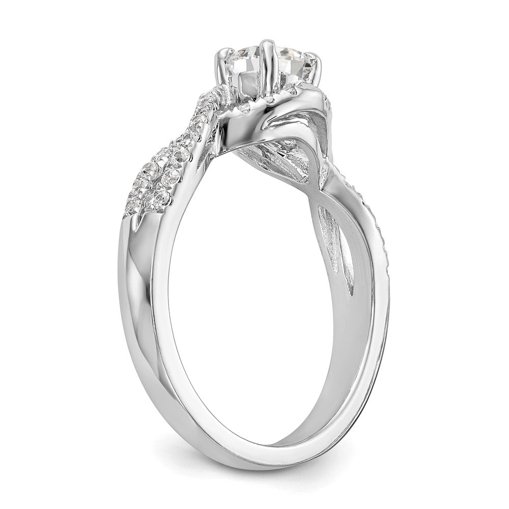Diamond Round Semi-mount By-Pass Engagement Rings