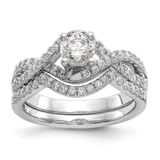Diamond Round Semi-mount By-Pass Engagement Rings