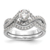 Diamond Round Semi-mount By-Pass Engagement Rings