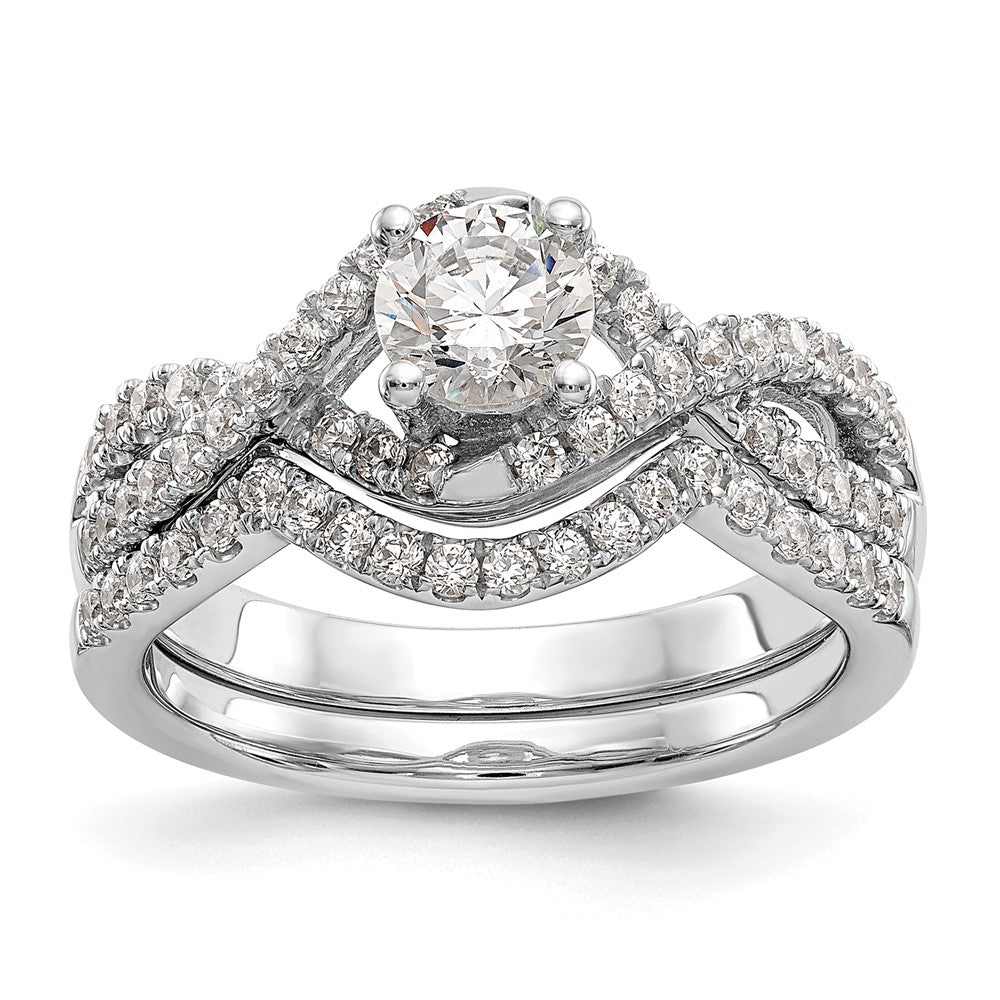 Diamond Round Semi-mount By-Pass Engagement Rings