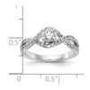 Diamond Round Semi-mount By-Pass Engagement Rings