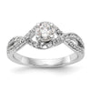 Diamond Round Semi-mount By-Pass Engagement Rings