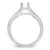 Diamond Round Semi-mount By-Pass Engagement Rings