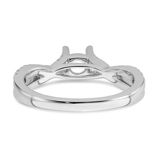 Diamond Round Semi-mount By-Pass Engagement Rings