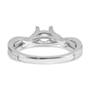 Diamond Round Semi-mount By-Pass Engagement Rings