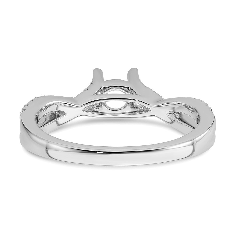 Diamond Round Semi-mount By-Pass Engagement Rings