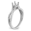 Diamond Round Semi-mount By-Pass Engagement Rings