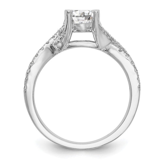 Diamond Round Semi-mount By-Pass Engagement Rings