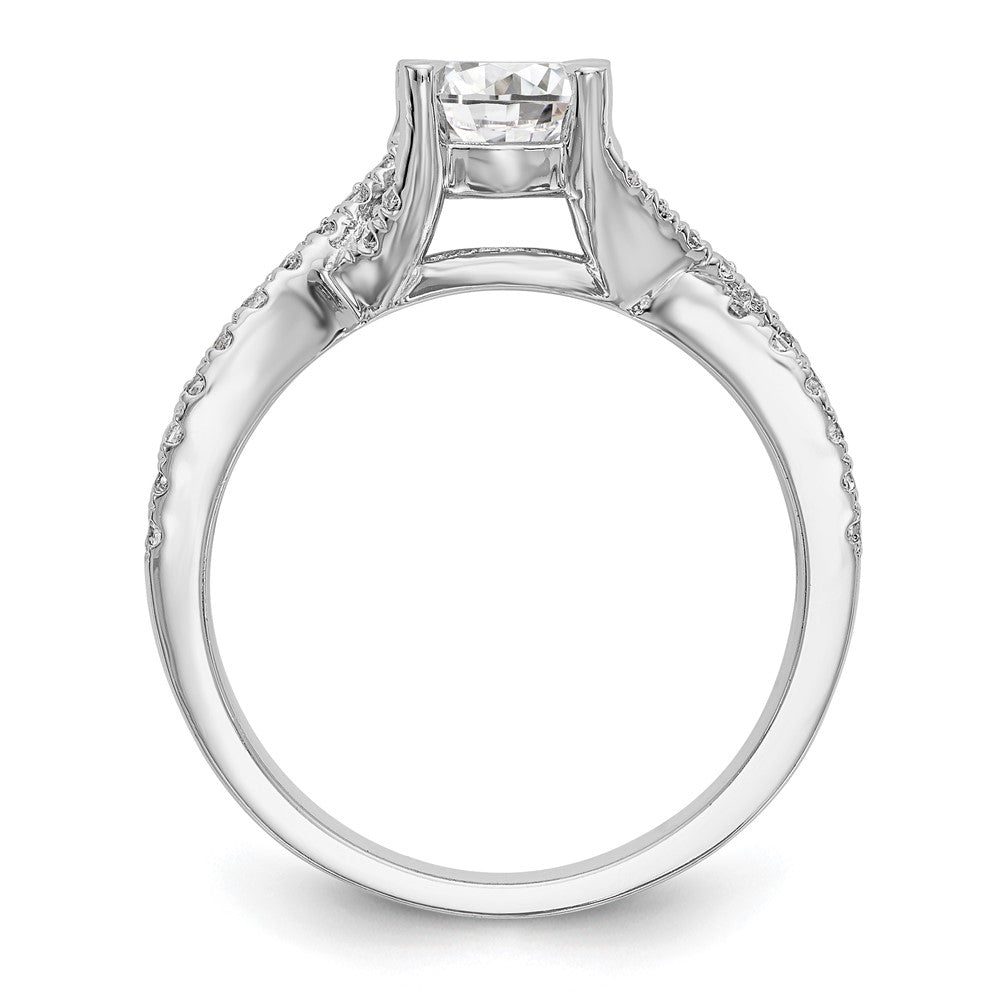 Diamond Round Semi-mount By-Pass Engagement Rings