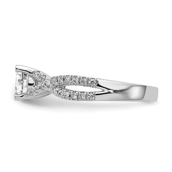 Diamond Round Semi-mount By-Pass Engagement Rings